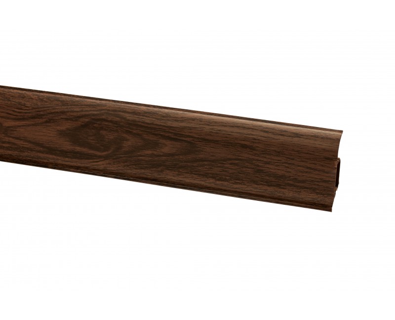 Плінтус San Decor з двох частин ПВХ дуб темний 122