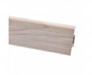Плінтус San Decor Elegance з кабель каналом ПВХ ясен світлий 721
