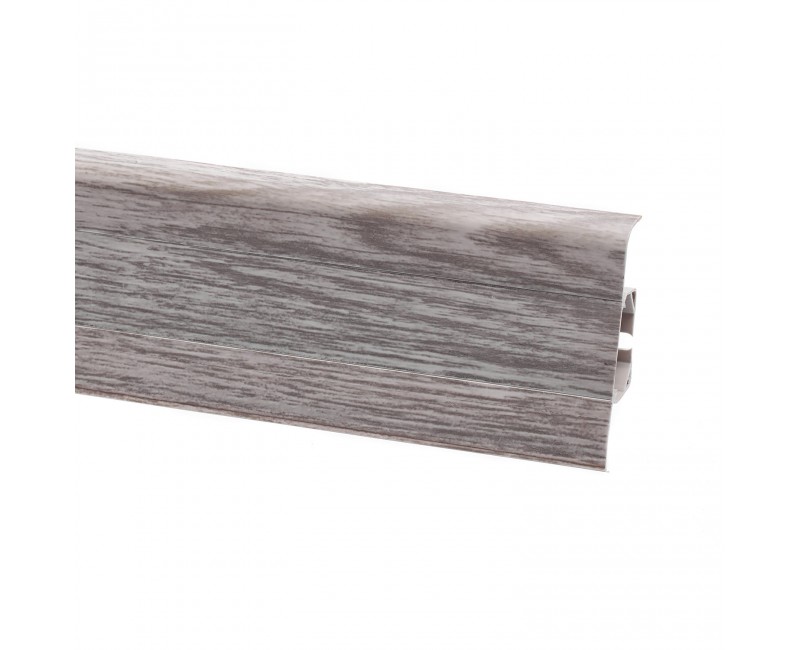 Плінтус San Decor Elegance з кабель каналом ПВХ дуб фінлей 732