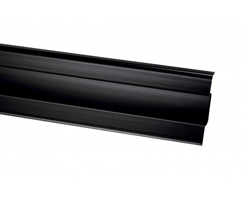 Плінтус San Decor Elegance з кабель каналом ПВХ чорний 790
