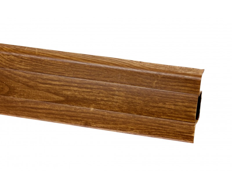 Плінтус San Decor Elegance з кабель каналом ПВХ дуб 708