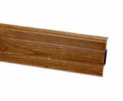 Плінтус San Decor Elegance з кабель каналом ПВХ дуб 708