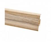 Плинтус San Decor Elegance с кабель каналом ПВХ дуб гризли 734