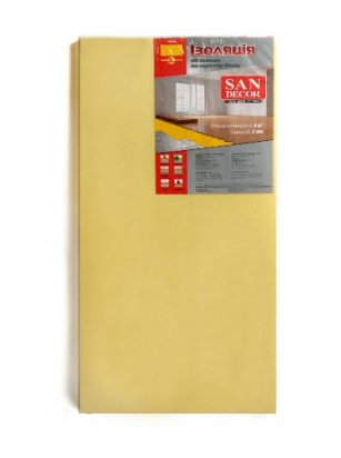 Підкладка під ламінат San Decor пінополістирол 2 мм 8 м.кв/уп ИЗОЛ2УП