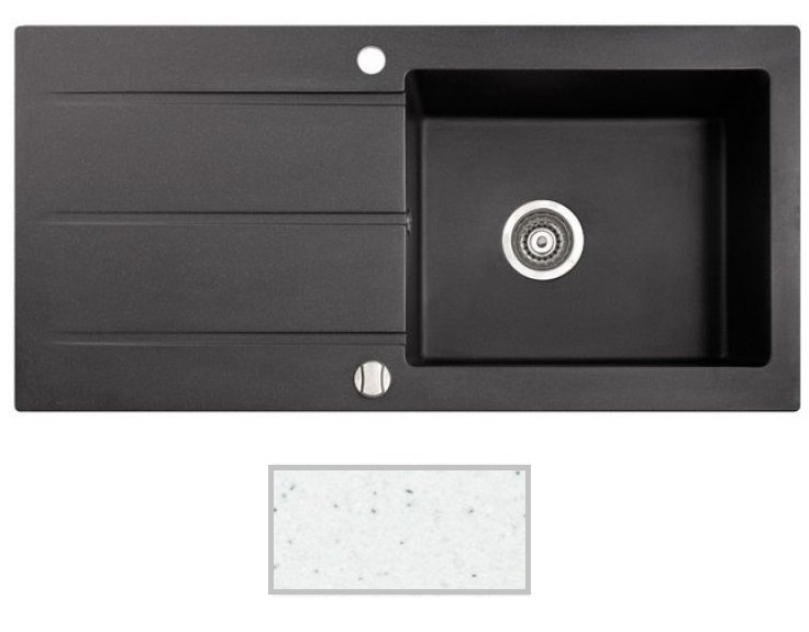 Мийка для кухні Marmorin Bario 1k 10 100х50 см штучний камінь Magranit білий 120 113 006