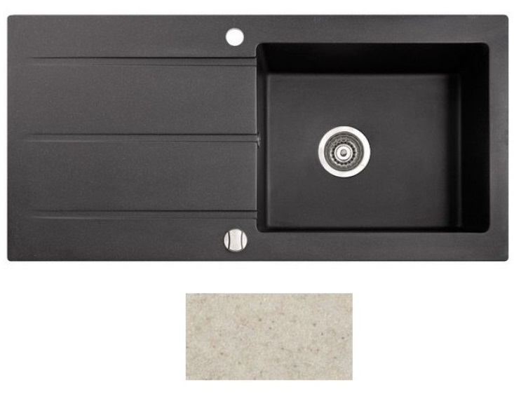 Мойка для кухни Marmorin Bario 1k 10 100х50 см искусственный камень Magranit песочный 120 113 007