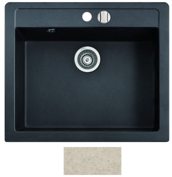 Мийка для кухні Marmorin Bario 1k 59х50 см штучний камінь Magranit пісочний 120 103 007