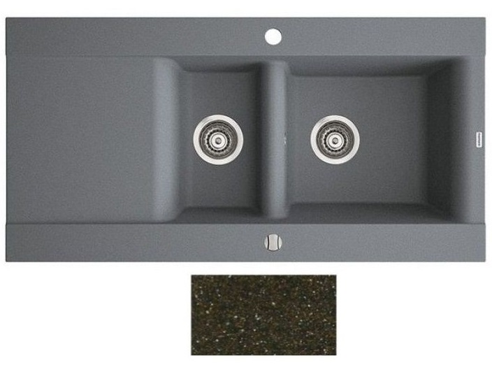 Мийка для кухні Marmorin Voga II 1,5k 10 100х51 см штучний камінь Magranit коричневий 712 513 004