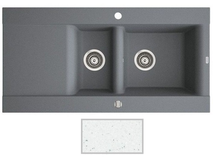 Мойка для кухни Marmorin Voga II 1,5k 10 100х51 см искусственный камень Magranit белый 712 513 006