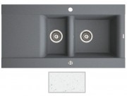 Мойка для кухни Marmorin Voga II 1,5k 10 100х51 см искусственный камень Magranit белый 712 513 006