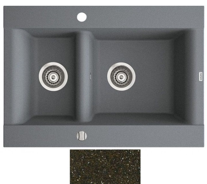 Мийка для кухні Marmorin Voga II 1,5k 72,5х51 см штучний камінь Magranit коричневий 712 503 004