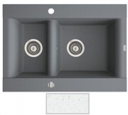 Мойка для кухни Marmorin Voga II 1,5k 72,5х51 см искусственный камень Magranit белый 712 503 006