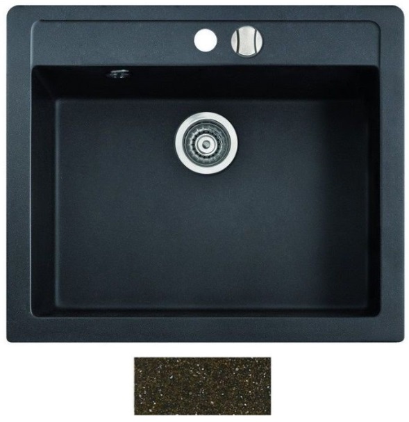 Мойка для кухни Marmorin Bario 1k 59х50 см искусственный камень Magranit коричневый 120 103 004