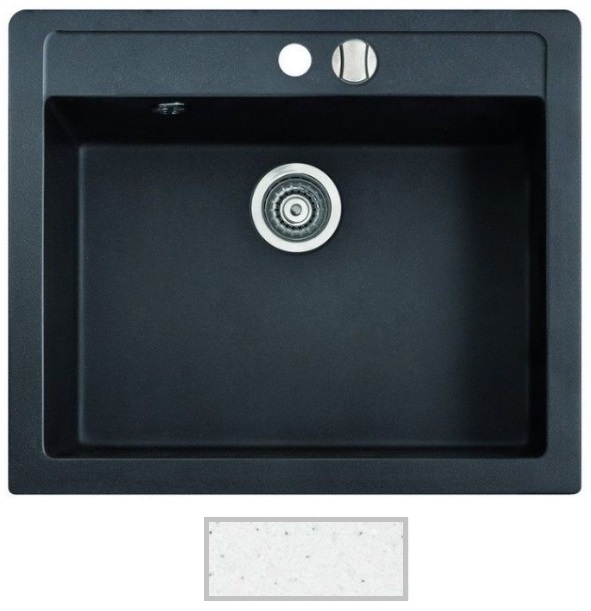 Мойка для кухни Marmorin Bario 1k 59х50 см искусственный камень Magranit белый 120 103 006