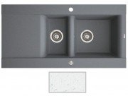 Мойка для кухни Marmorin Voga II 1,5k 10 100х51 см искусственный камень Magranit белый 712 513 006