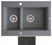 Мийка для кухні Marmorin Voga II 1,5k 72,5х51 см штучний камінь Magranit чорний 712 503 002