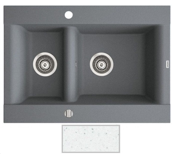 Мойка для кухни Marmorin Voga II 1,5k 72,5х51 см искусственный камень Magranit белый 712 503 006