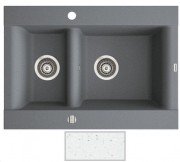 Мийка для кухні Marmorin Voga II 1,5k 72,5х51 см штучний камінь Magranit білий 712 503 006