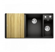Мийка для кухні Blanco Axia III 6 S-F чаша справа 99х50 см SILGRANIT® PuraDur® чорний 525855