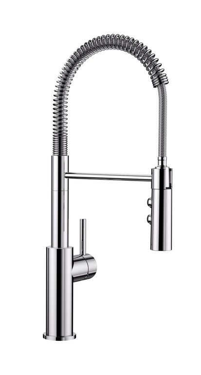 Смеситель для кухни Blanco Catris-S с выдвижной лейкой однорычажный хром 521476