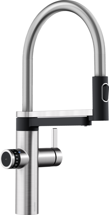 Змішувач для кухні Blanco Evol-S Pro Filter з фільтром з висувною лійкою нержавіюча сталь 526276