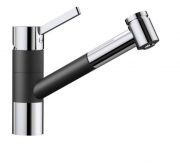 Смеситель для кухни Blanco Tivo-S с вытяжной лейкой хром/черный 526279