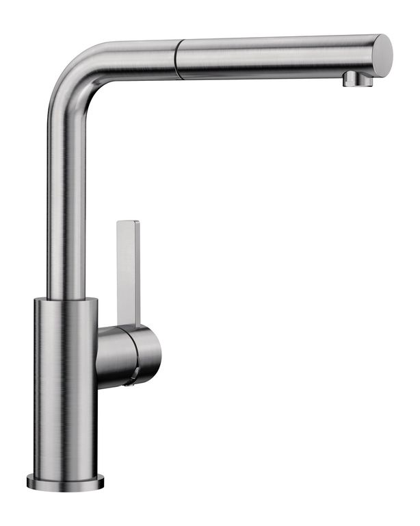 Смеситель для кухни Blanco Lanora-S-F с вытяжной лейкой нержавеющая сталь 526180