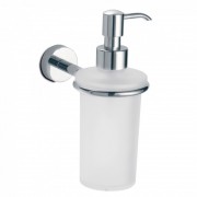 Дозатор для жидкого мыла 3SC Europe настенный хром/матовое стекло EU01DPFSL