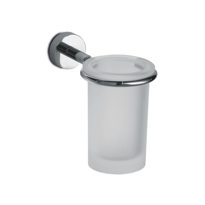 Стакан для зубных щеток 3SC Europe с держателем хром/матовое стекло EU03FSL