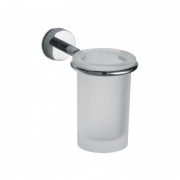 Стакан для зубных щеток 3SC Europe с держателем хром/матовое стекло EU03FSL