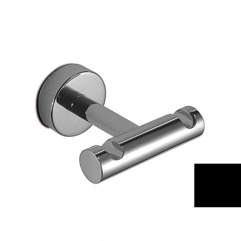 Крючок для ванной 3SC Europe двойной латунь черный матовый EU12NO