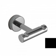 Крючок для ванной 3SC Europe двойной латунь черный матовый EU12NO