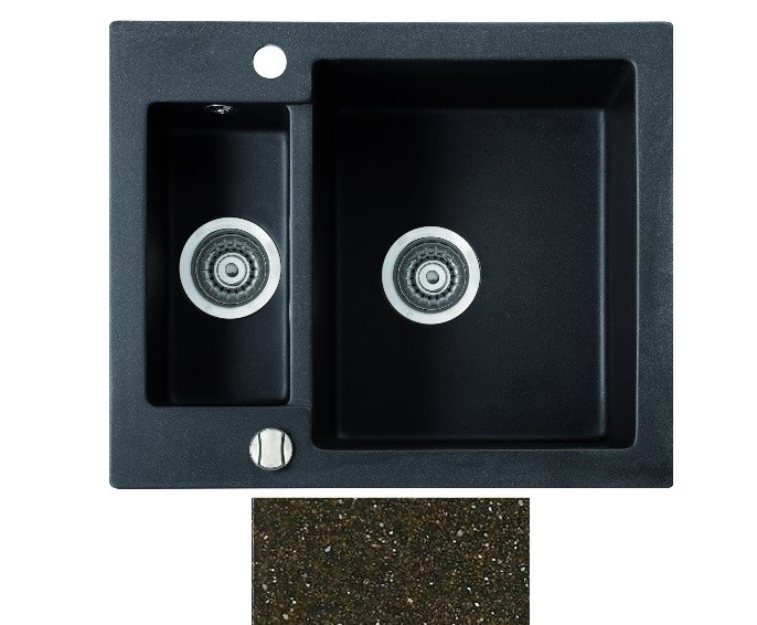 Мойка для кухни Marmorin Bario 1,5k 60х50 см искусственный камень Magranit коричневый 120 503 004