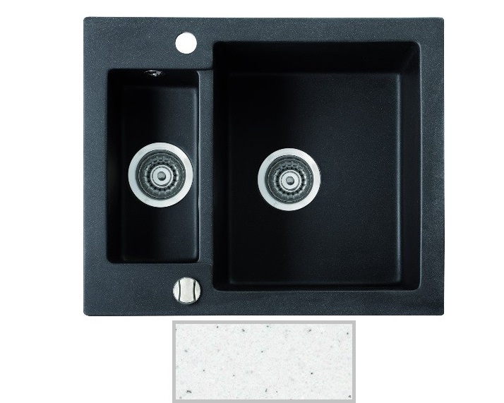 Мойка для кухни Marmorin Bario 1,5k 60х50 см искусственный камень Magranit белый 120 503 006