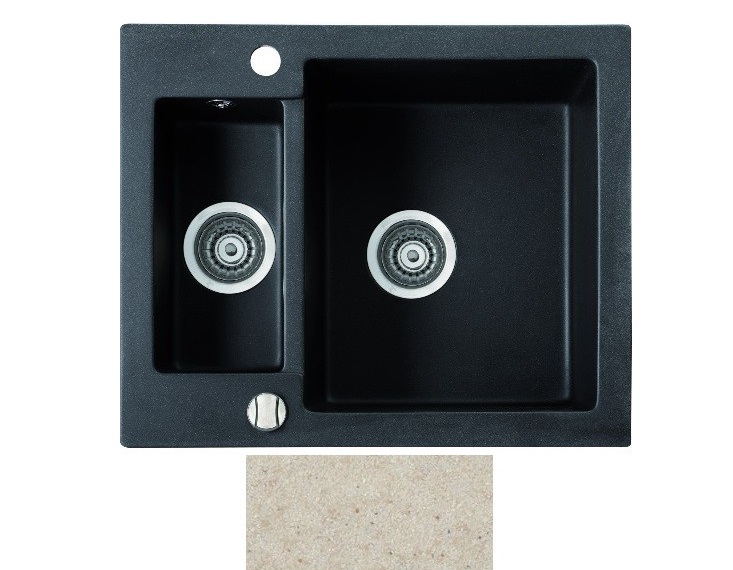 Мийка для кухні Marmorin Bario 1,5k 60х50 см штучний камінь Magranit пісочний 120 503 007