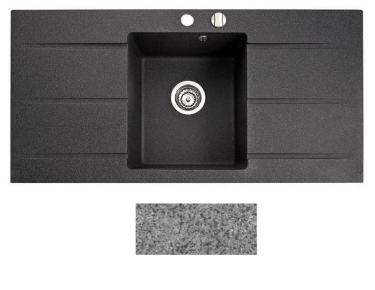 Мойка для кухни Marmorin Bario 1k 20 99,5х50 см искусственный камень Magranit серый 120 123 003