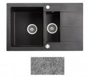 Мийка для кухні Marmorin Bario 1,5k 0,50 80х50 см штучний камінь Magranit сірий 120 533 003