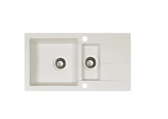 Мийка для кухні Marmorin Bario 1,5k 0,50 80х50 см штучний камінь Magranit білий 120 533 006