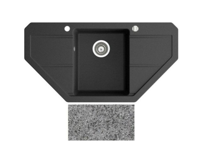 Мойка для кухни Marmorin Bario trapez 96х50 см искусственный камень Magranit серый 120 743 003