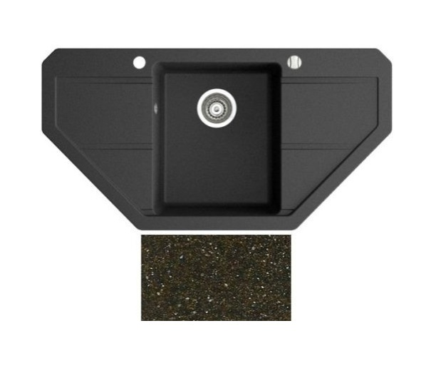 Мойка для кухни Marmorin Bario trapez 96х50 см искусственный камень Magranit коричневый 120 743 004