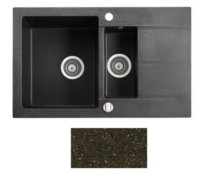 Мийка для кухні Marmorin Bario 1,5k 0,50 80х50 см штучний камінь Magranit коричневий 120 533 004