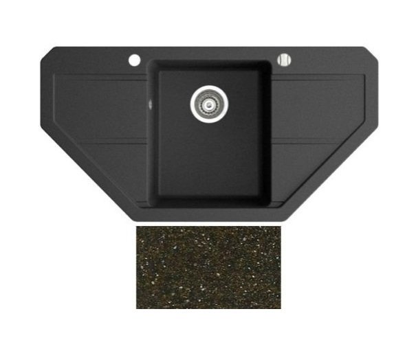 Мийка для кухні Marmorin Bario trapez 96х50 см штучний камінь Magranit коричневий 120 743 004