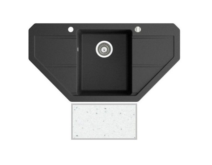 Мойка для кухни Marmorin Bario trapez 96х50 см искусственный камень Magranit белый 120 743 006