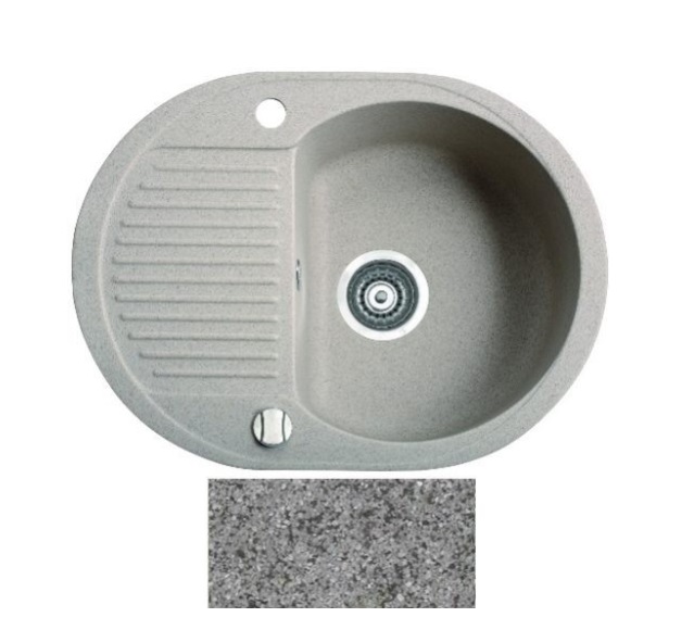 Мийка для кухні Marmorin Duro 1k 0,50 62х47 см штучний камінь Magranit сірий 130 133 003
