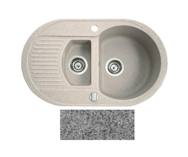 Мийка для кухні Marmorin Duro 1,5k 10 77х47 см штучний камінь Magranit сірий 130 513 003