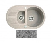 Мийка для кухні Marmorin Duro 1,5k 10 77х47 см штучний камінь Magranit сірий 130 513 003