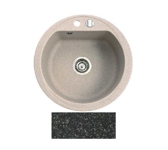 Мойка для кухни Marmorin Duro 1k Ø52 см искусственный камень Magranit черный 130 803 002