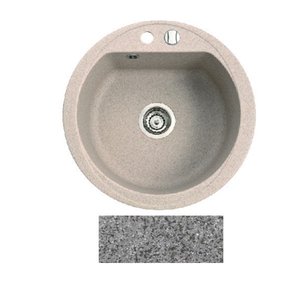 Мойка для кухни Marmorin Duro 1k Ø52 см искусственный камень Magranit серый 130 803 003