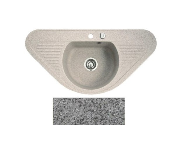 Мойка для кухни Marmorin Duro 1k trapez 94х47 см искусственный камень Magranit серый 130 743 003