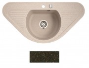 Мойка для кухни Marmorin Duro 1k trapez 94х47 см искусственный камень Magranit коричневый 130 743 004